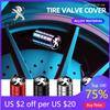 2026 Hot Car Sticker Aluminum Alloy 4Pcs/Set Car Metal Wheel Tire Valve Caps Dust Capwith For Peugeot 407 508 2008 5008 3008 206