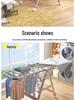 Wing-Shaped Stainless Steel Folding Clothes Rack for Indoor Drying and Storage
