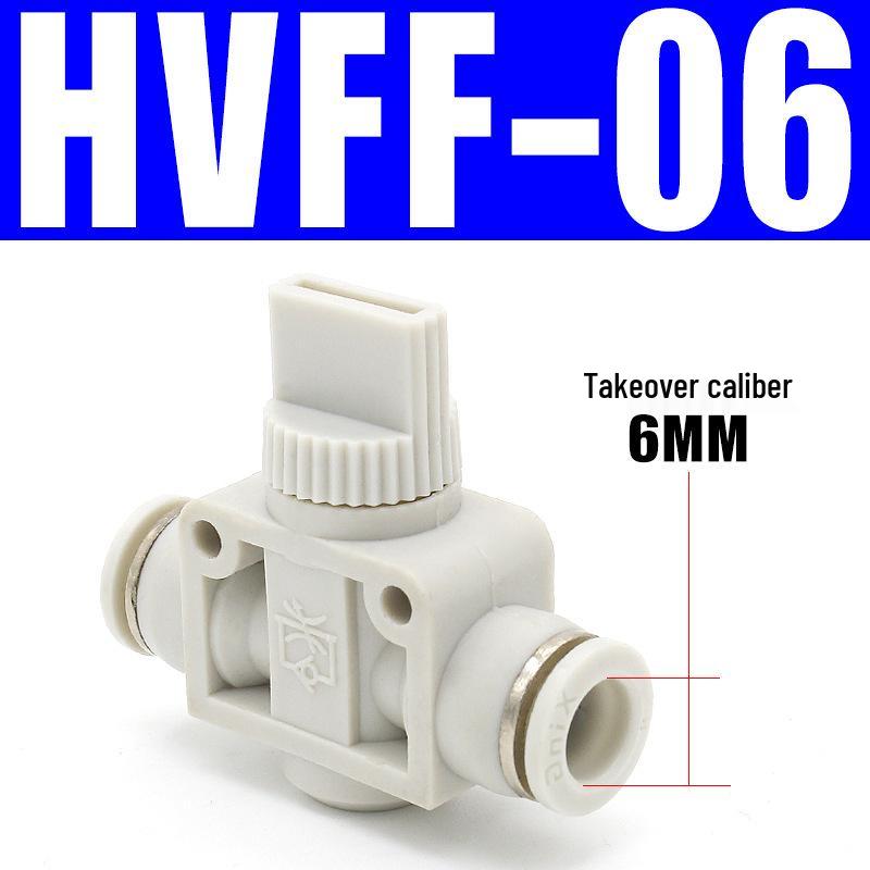 Pneumatic BUC-6-10 Hand Valve: 8mm Air Hose, 12mm Manual Straight Valve with Quick Connect Fitting