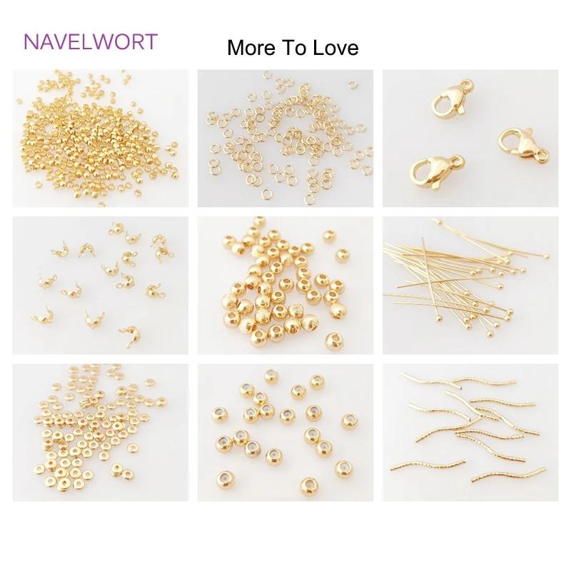 18K Gold Plated Brass Big Hole Cubic Zirconia Crystal Spacer Beads Fittings DIY Bracelet Necklace Jewellery Making Crafts