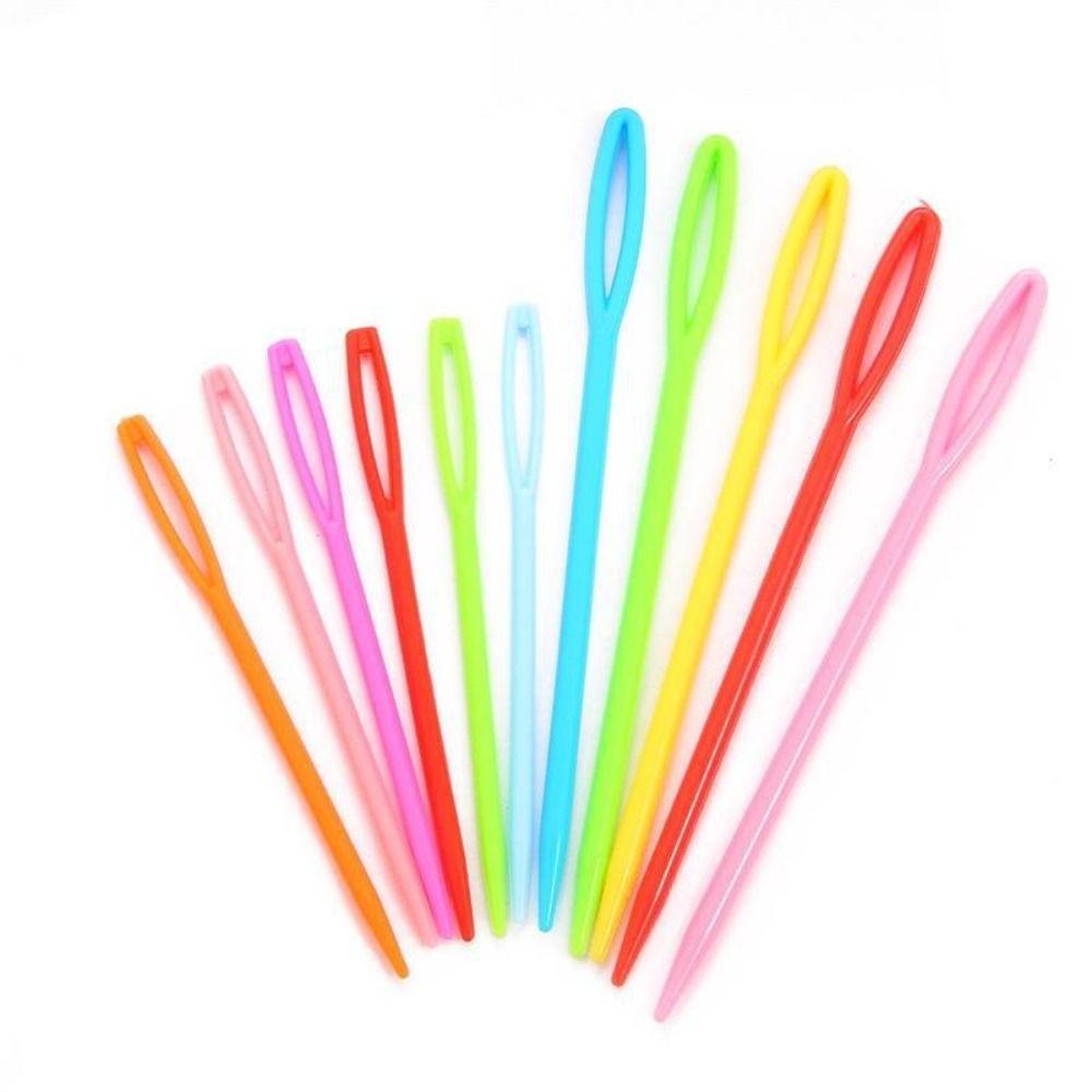 New 20 pcs Set Plastic Sewing Needles New Knitting Yarn Wool Crochet Needles Handmade Stitching Safety Pins Accessories
