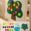 Baby Felt Board Play Food Toys Wall Sticker Fruits Vegetables Pretend Play Kitchen Games Fine Motor Skills Early Educational Toy