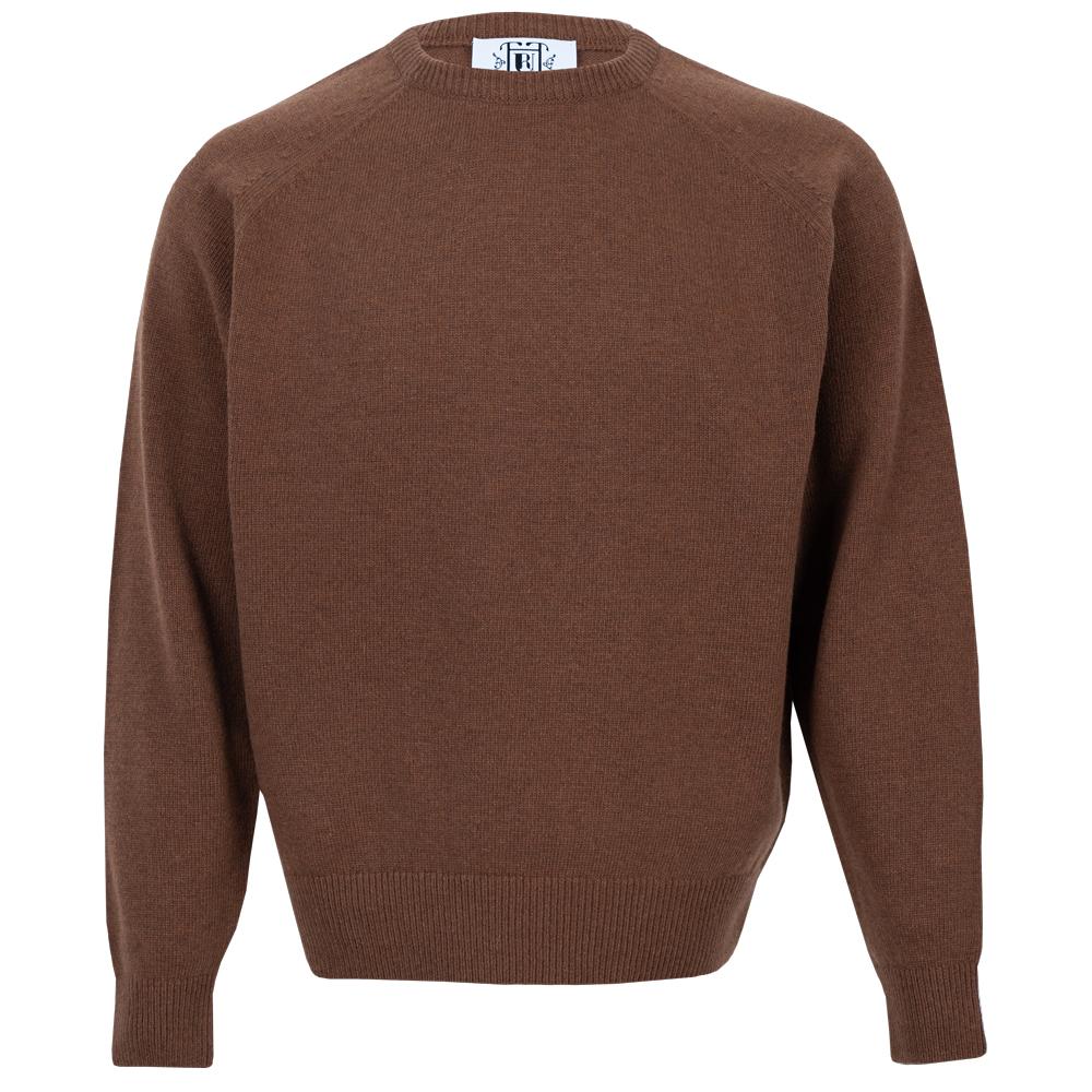 Frui Raglan Sleeve Crew Neck Knitwear Brown Brown (Brown)/M