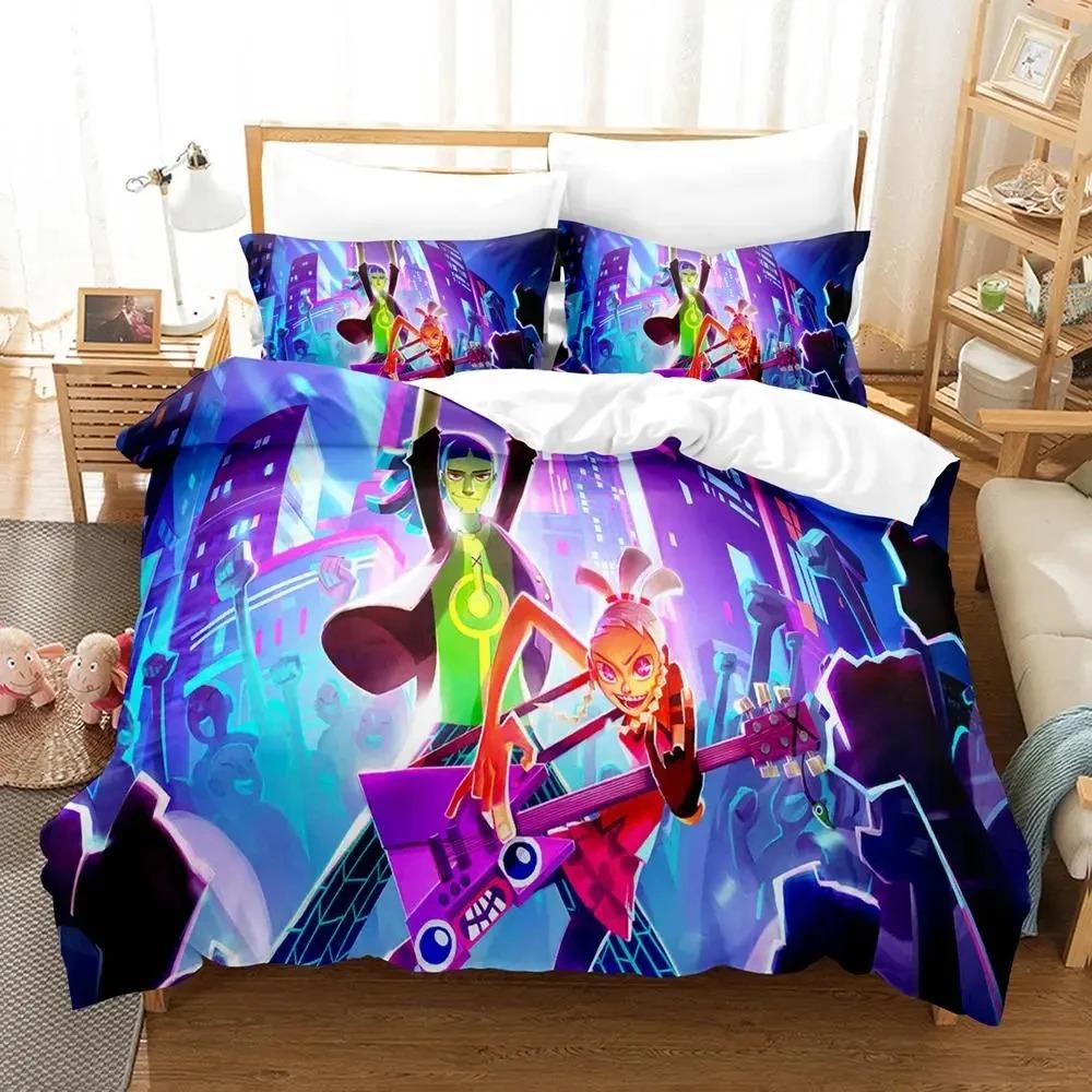 Anime Game Hi-Fi Rush Bedding Set Duvet Cover Bed Set Quilt Cover Pillowcase Comforter King Queen Size Boys Adult Bedding Set