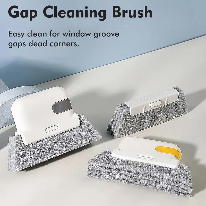 3pcs Versatile Handheld Cleaning Brush Suitable for Windows And Kitchens - Features Easy-to-Use Grooves And Crevice Tools, A Reu