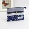 Fashion Flower Multi-layer Cotton Fabric Coin Purse Women Card Wallet Small Change Bag Retro Canvas Female Hand Purses Pouch New