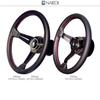 NARDI SPORTS TYPE Rally Suede Deep Cone Type Red Stitch 350mm Steering Wheel N754