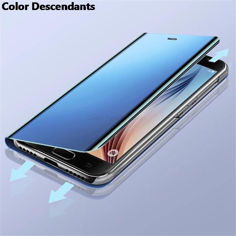 Original Smart Spiegel Flip Case für Samsung Galaxy S23 Ultra S22 S21 S20 FE S10 Plus A04 A04S A34 A54 A33 A53 A73 A32 A52 A72