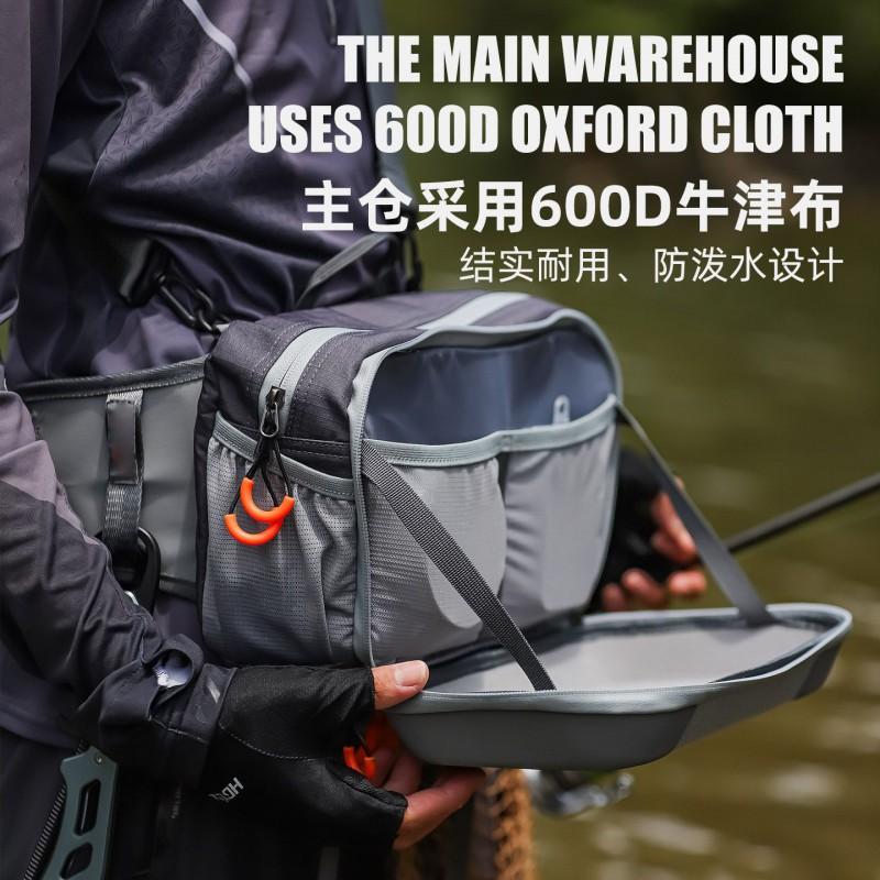 Multi-Function Waterproof Fishing Tackle Bag Lure Large Capacity Shoulder Crossbody Waist Pack With Oxford Fabric