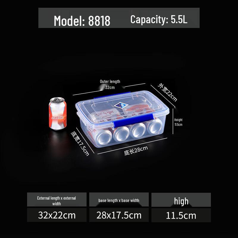 Ally Large Rectangular 5.5L Plastic Food Storage Container