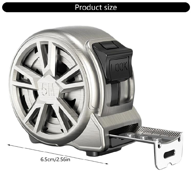 Stainless Steel Measuring Tape Hollow Tape Measure for Industry Home Rustproof Metric Ruler with Double Lock and Clip