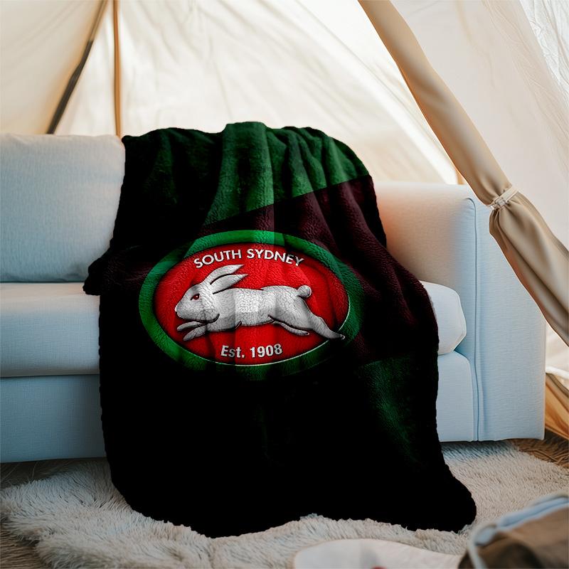 1pc Football Team (16) Theme Blanket - Digital Print, Polyester, Cozy for All Seasons, Perfect for Outdoor, Camping, and Travel