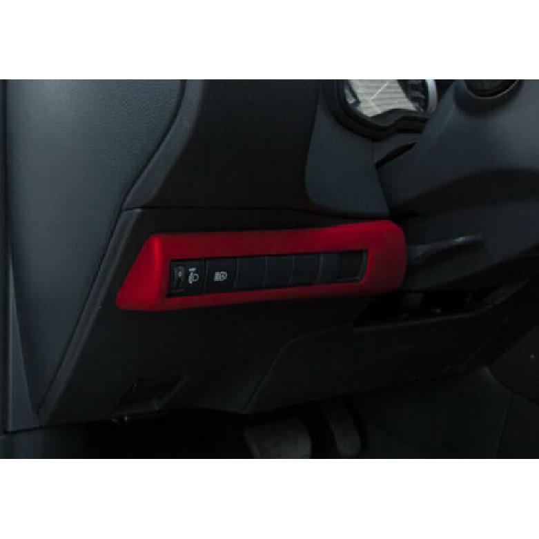 For Toyota Corolla - Matte Red Headlight Switch Control Frame Trim 1pcs