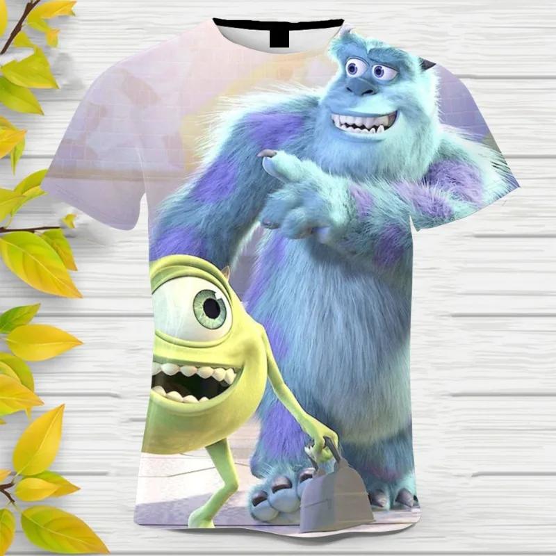 

2025 Summer Monster Company 3D Printed Women s T-shirt, Children s Casual Cartoon Printed Short Sleeve T-shirt, Fun Children s Top 6XL