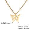 Trend Butterfly Hollow Pendant Necklace for Women Choker Stainless Steel Necklace Jewelry Mother's Day Gifts