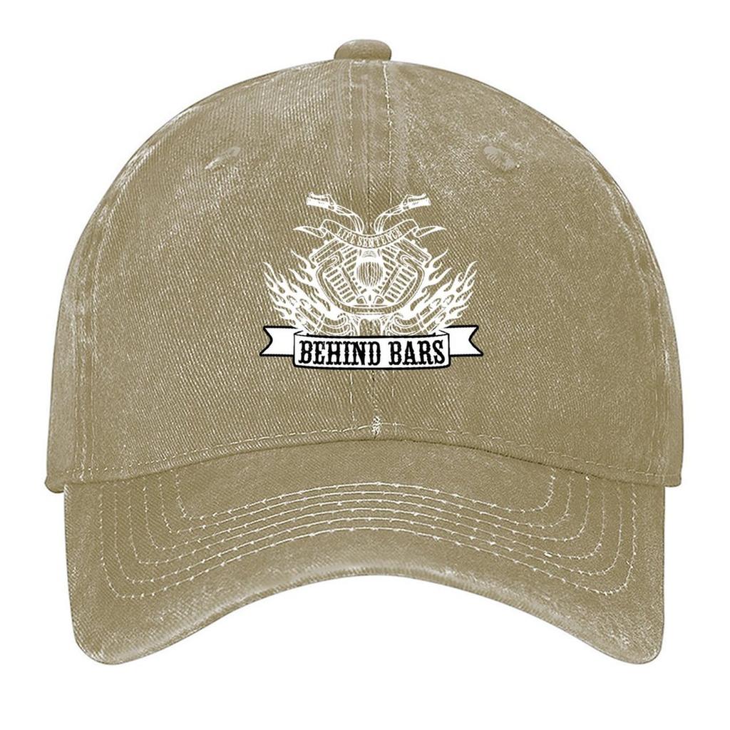 Funny Café Racer TShirt Life Sentence Behind Bars Motorbike Humour Graphic Baseball Cap Christmas Hat Luxury Woman Mens