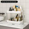 Rolling Bathroom Vanity Storage Rack - Multi-Layer Plastic Organizer for Crevice Spaces