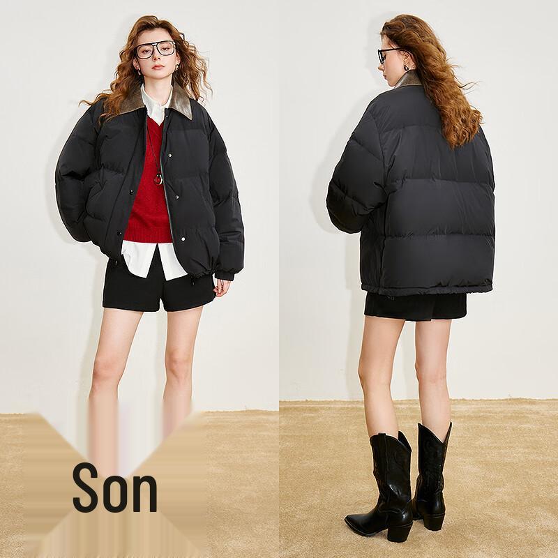 Chuyu Damen 2025 Winter Barn Style Revers Daunenjacke