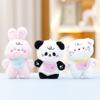 Bear Panda Brown Cat Elephant Rabbit Plush Keychain Toys Cartoon Doll Gifts