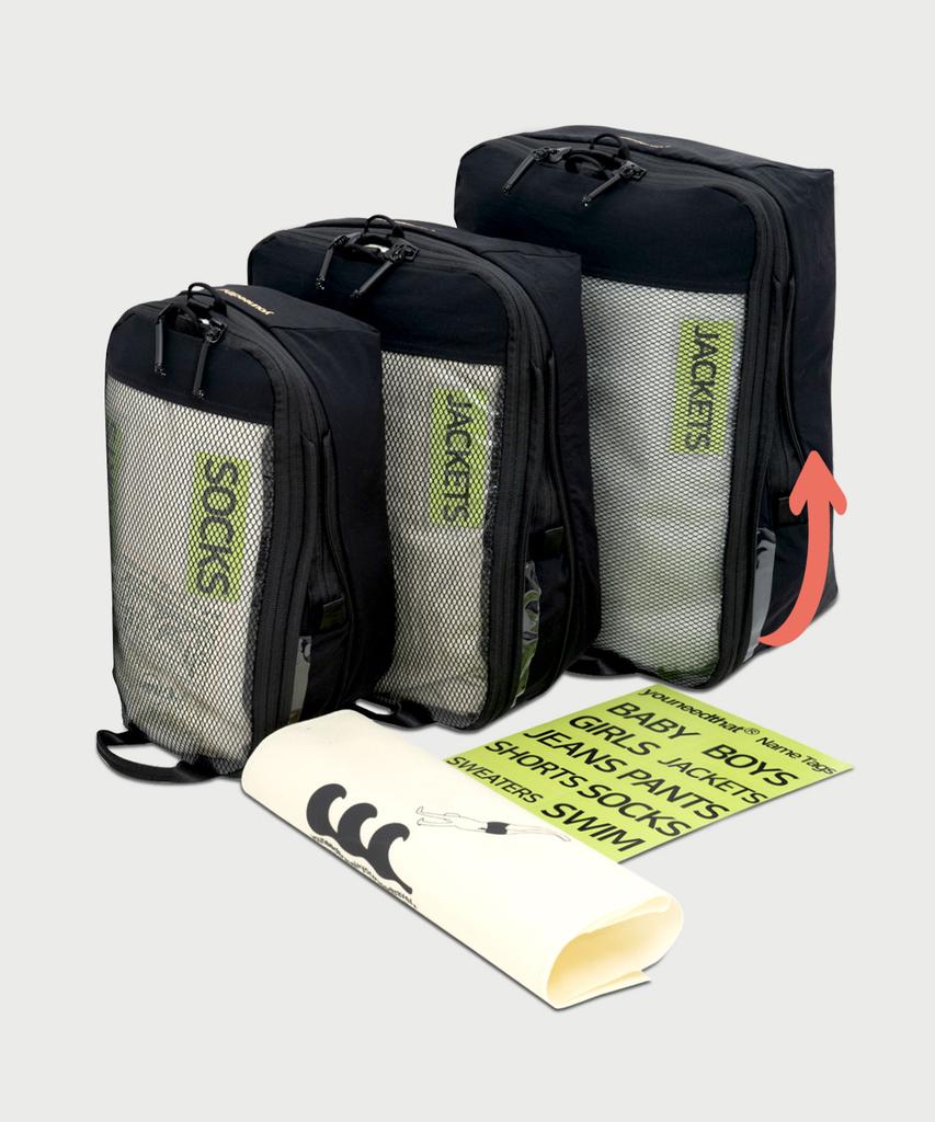 Youneedthat [25-Inch Set] Travel Compression Luggage Organizer Bags S2+M2+L