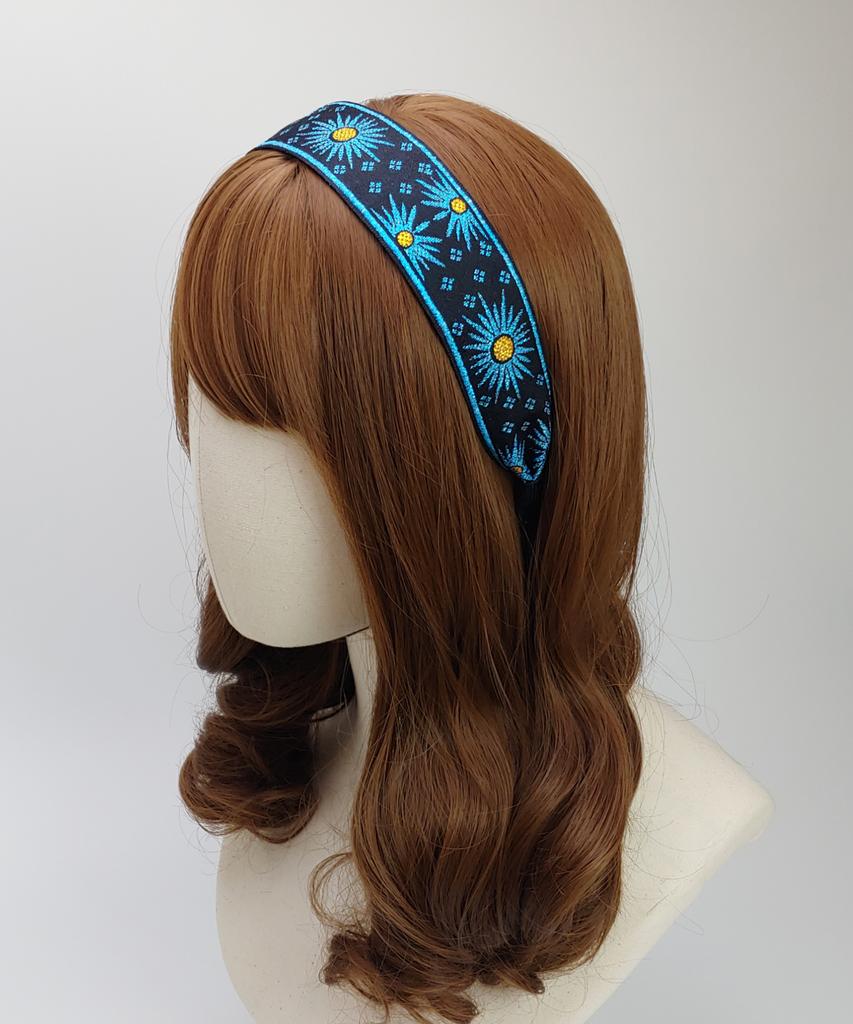 Maia Retro Pearl Headband - Blue