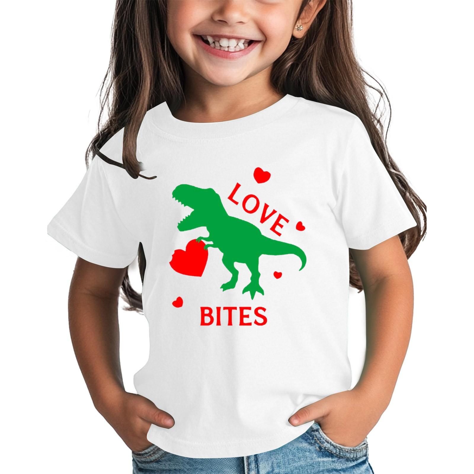 

Рубашка на День святого Валентина для малышей, девочек и мальчиков, милые футболки с сердечками, детские футболки на День святого Валентина 160 белый