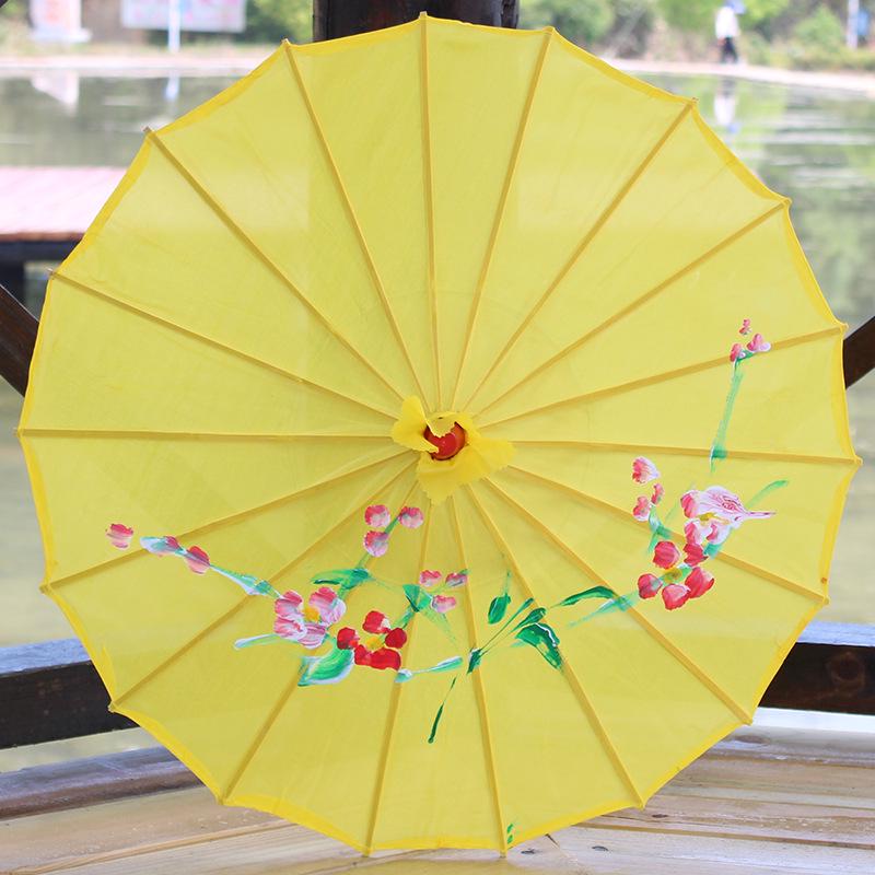Ancient Style Silk Cloth Paper Umbrella for Dance and Cheongsam Performance - Decorative Craft Umbrella In Various Sizes for Adults and Kids