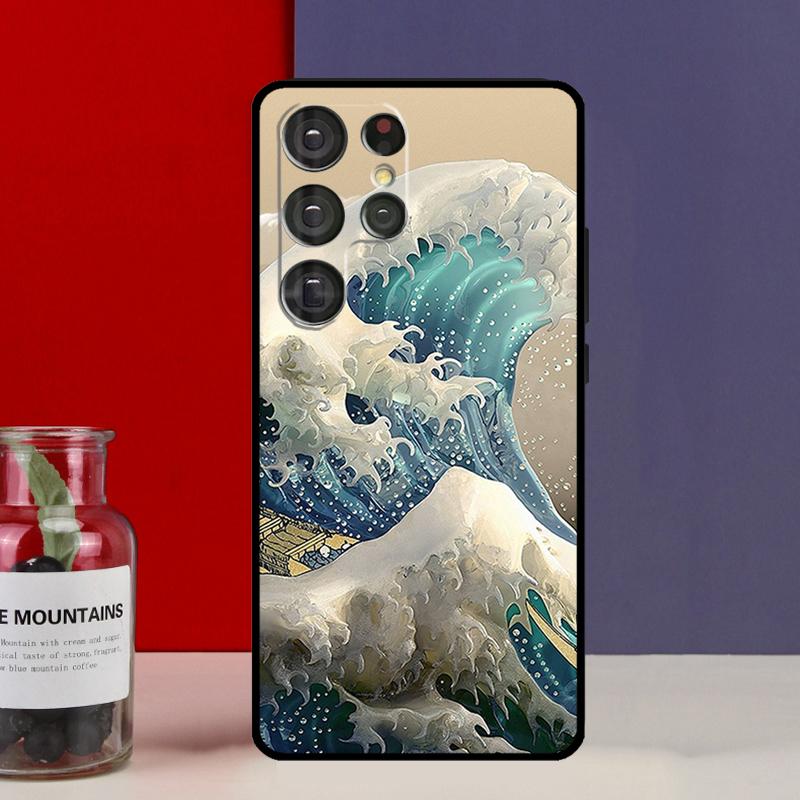 The Great Wave off Kanagawa Funda Case For Samsung Galaxy S25 Ultra S9 S10 S20 S21 S22 Plus S23 Ultra S24 FE Phone Cover