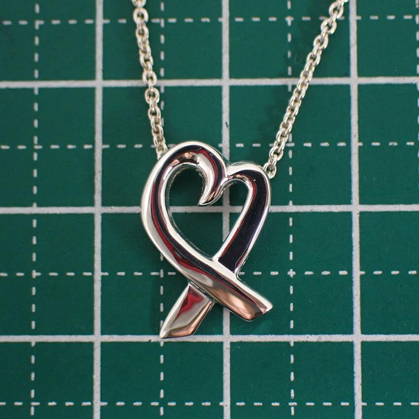 [Used] TIFFANY 925 Loving Heart Pendant/Necklace/g505-39