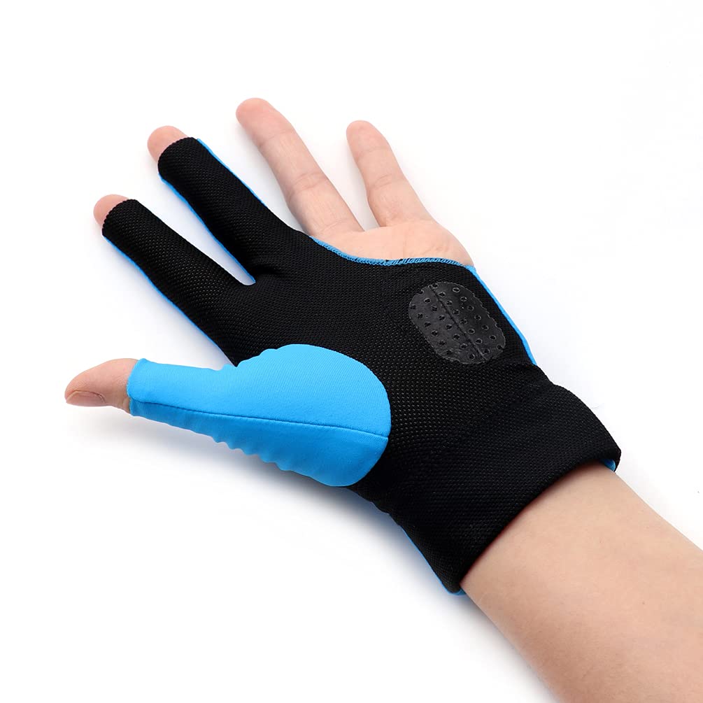 CUESOUL Left Hand Billiard Gloves, 3 Fingers, Cut-Out Gloves