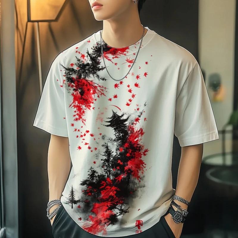 

Trendy Japanese Samurai Graphic T Shirts For Men Summer Fashion Streetwear 3D Printed T-shirts Cool Oversized Harajuku Tees Tops 6XL