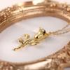 316L Stainless Steel Luxury Zircon Flower Pendant Necklace For Women Girl New Trend Clavicle Chain Jewelry Lady Gift