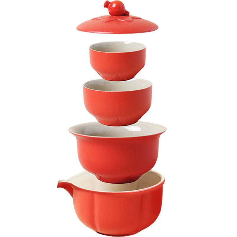 LOHAS POTTERY Дорожный чайный набор «Гранат»