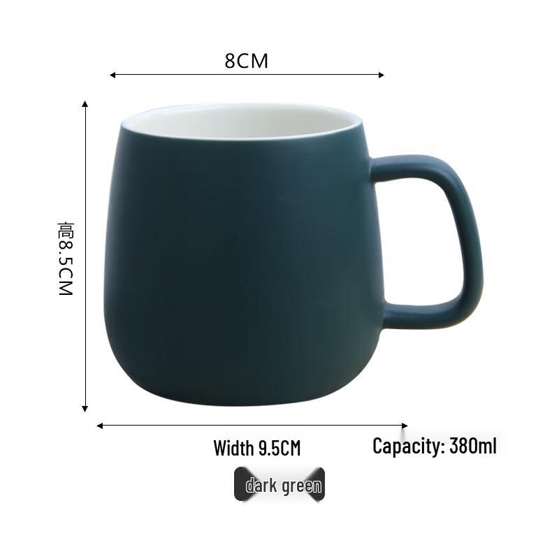 Morandi Dark Green Ceramic Mug