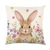 Easter Pillow Cover Rabbit and Easter Egg Spring Home Decoration Retro Double sided Printed Sofa Bed Decoration Cushion Cover