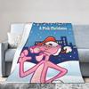 Pinks Panthers Velvet Throw Blanket Cartoon Blanket for Bed Couch Lightweight Bedroom Quilt,