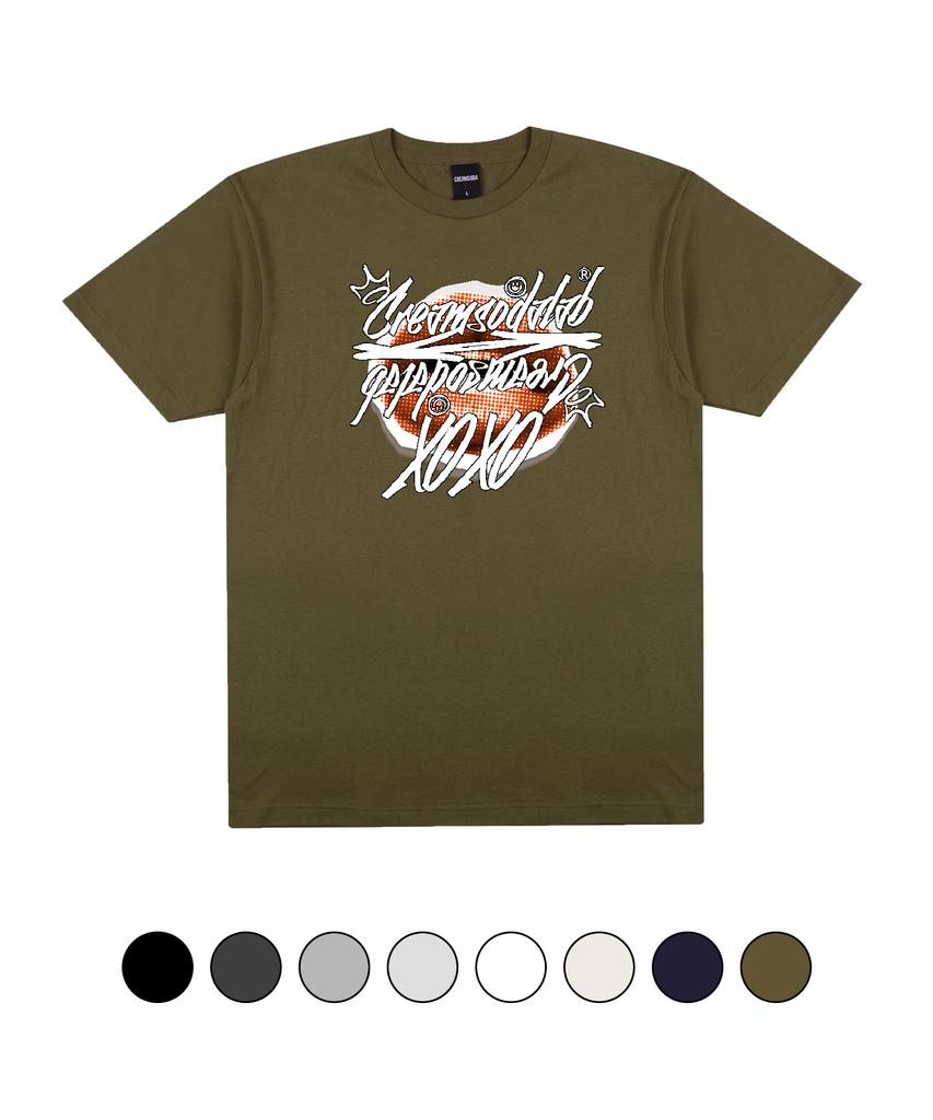 CREAM SODA LAB Crsdel Xoxo Lip Logo Short Sleeve T-Shirt (Type A)