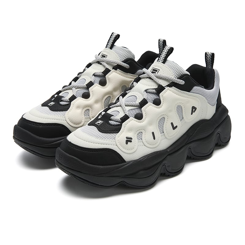 FILA PEASE Height Increasing Low top Casual Shoes Women's White Gray F12W541114FGL