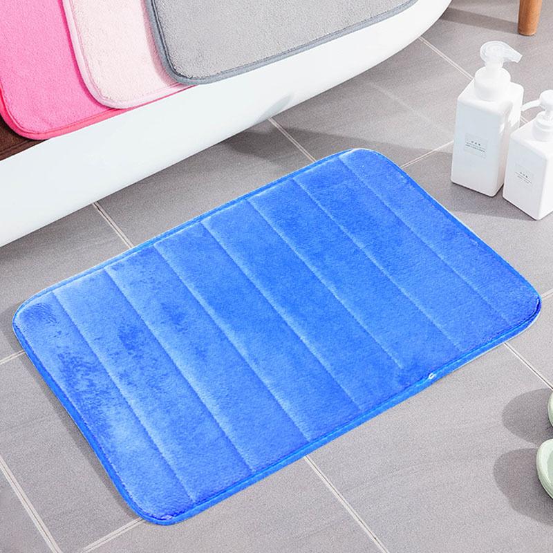 Coral Velvet Floor Mat Memory Cotton Slow Rebound Carpet Bedroom Door Door Mat Bathroom Kitchen Absorbent Non-slip Door Mat
