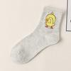 Unisex Cute Cartoon Dancing Yellow Duck Socks Hip Hop Cool Hipster Socks Cotton Art Funny Socks Tide Pet Elf Casual Sox