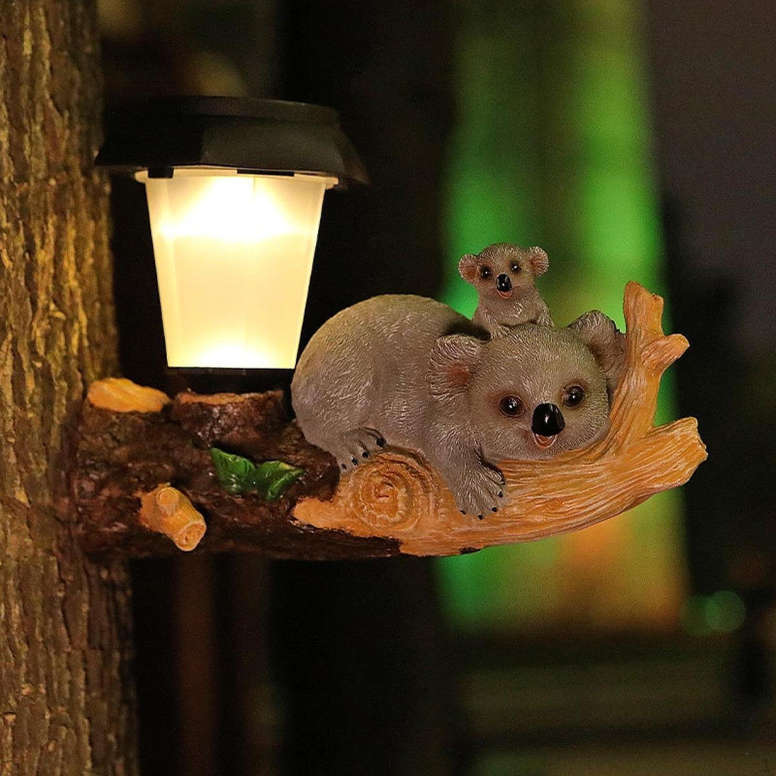 

Солнечная садовая статуя, скульптура животного, уличная фигурка, украшение для двора на заднем дворе Koalas