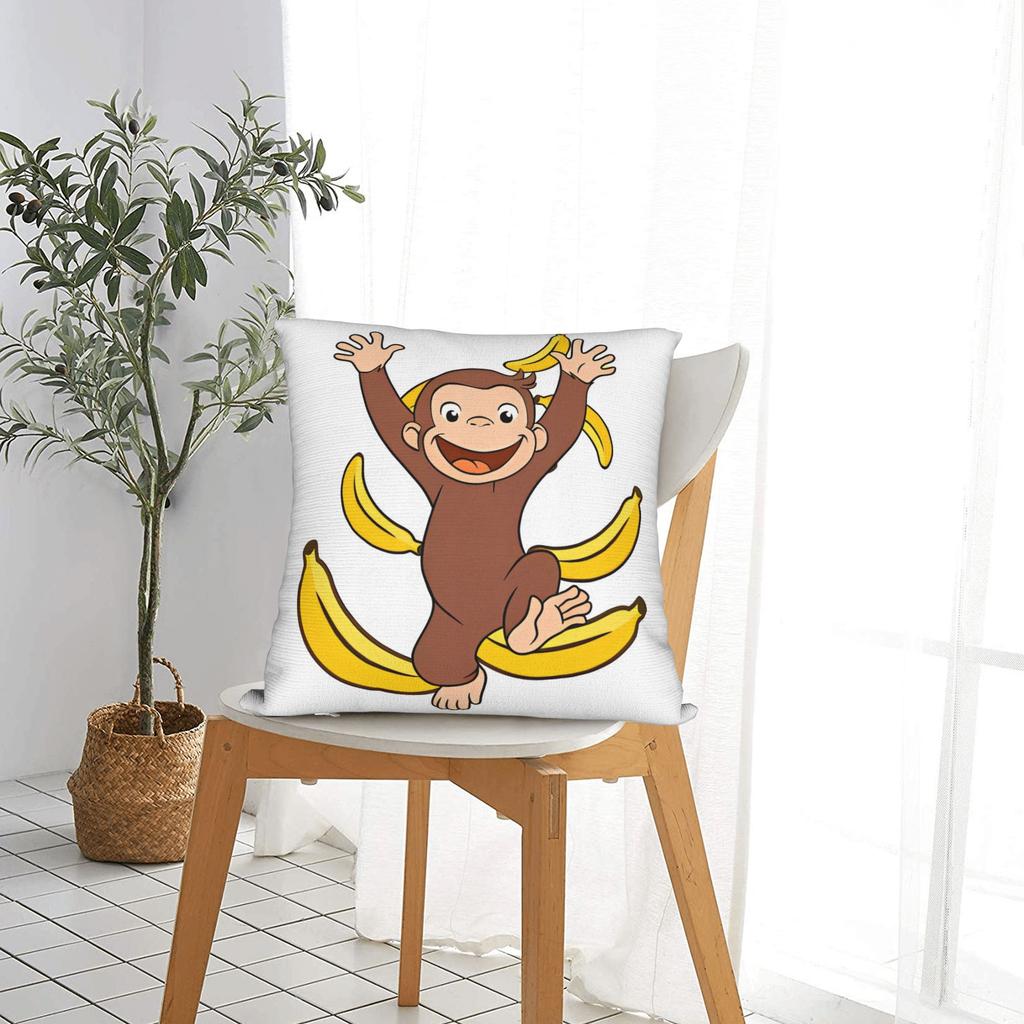 Cartoon Monkey C-Curiouss Georges Pillow Case Print Pillow Cover Fashion Cushion Cover For Sofa Home Decoration