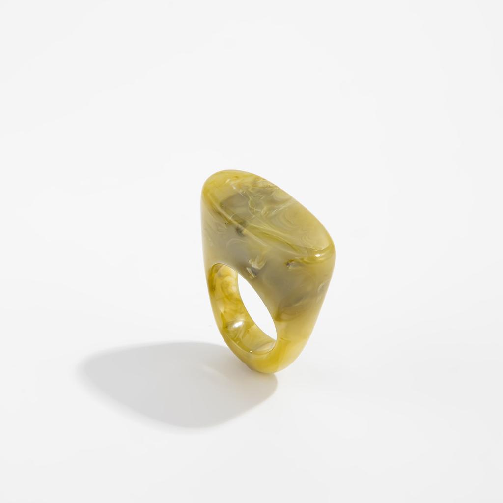 DIEZI 6 Kleuren Mode Acryl Hars Vingerringen Voor Vrouwen Mannen Boheemse Trendy Geometrische Knokkel Ring Feest Sieraden