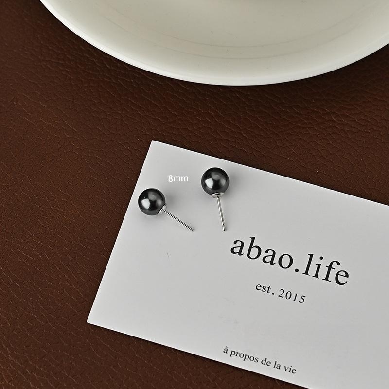 

Серьги из французского черного жемчуга в стиле ретро, легкие, роскошные, элегантные, темпераментные, универсальные, модные серьги для женщин