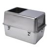 Enclosed Metal Cat Litter Box with Lid Scoop Large Capacity Prevent Splashing Top Entry Stainless Steel Cat Toilet For