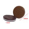 Cute Chocolate Sandwich Folding Biscuit Shaped Portable Makeup Round Mirror