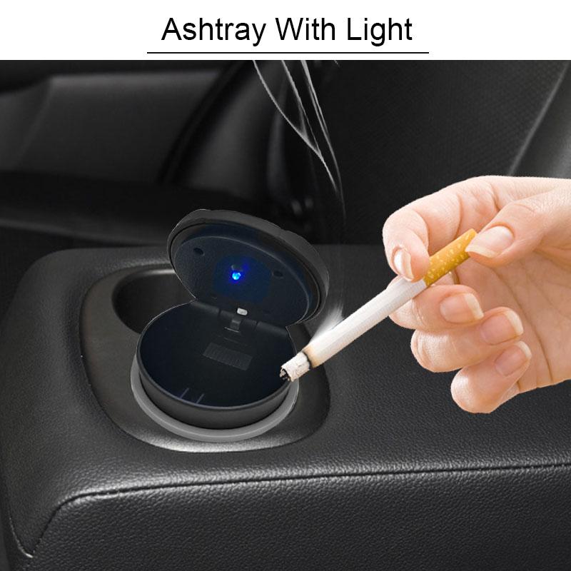 Car LED Portable Multifunctional Ashtray Car Accessories for Dodge Journey Caliber Challenger Charger Ram 1500 Stratus Dart Dakota Durango
