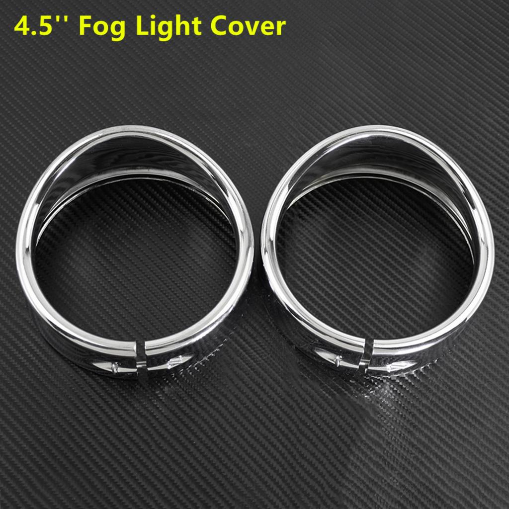 Motorrad Chrom 7'' Scheinwerfer Zierring + 4,5'' Nebelscheinwerfer Abdeckung + Visier Style Blinker Zierring Für Harley Softail FLH Touring