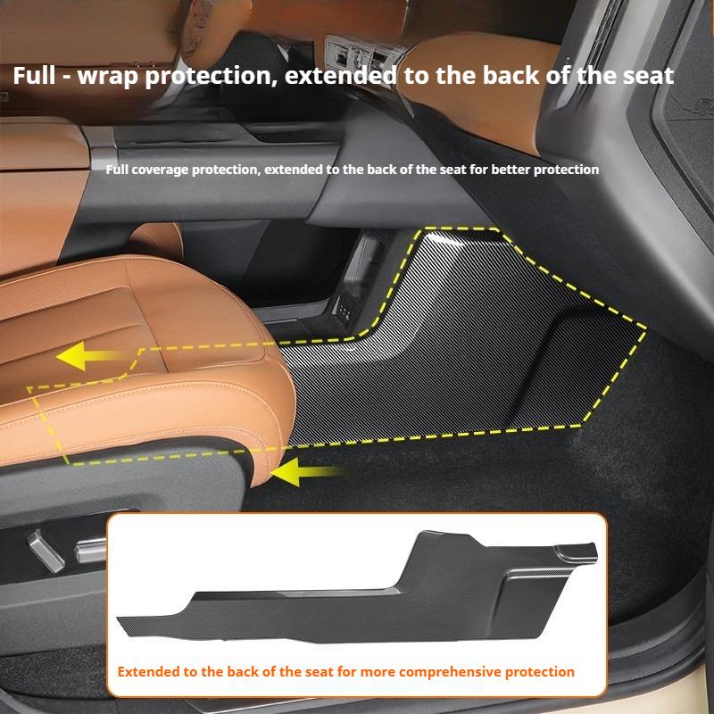 For Chery ICAUR V27 Both Sides of Central Control Anti Kick Panel Carbon Fiber Pattern Full Package Anti Scratch Car Interior
