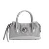 Textured Motorcycle Bag 2025 New Fashion Commuter Handbag Niche Design Versatile Silver Single Shoulder Crossbody Bag for Women